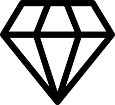 Diamond Outlined Shape Tracing Svg Vector, Free Vectors File